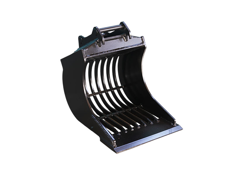 小さなツール、大きな効果 — 選別と掘削をスピードアップするミニスケルトンロックバケット