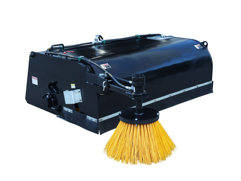 サイドブラシ付きスキッドステアボックスほうき